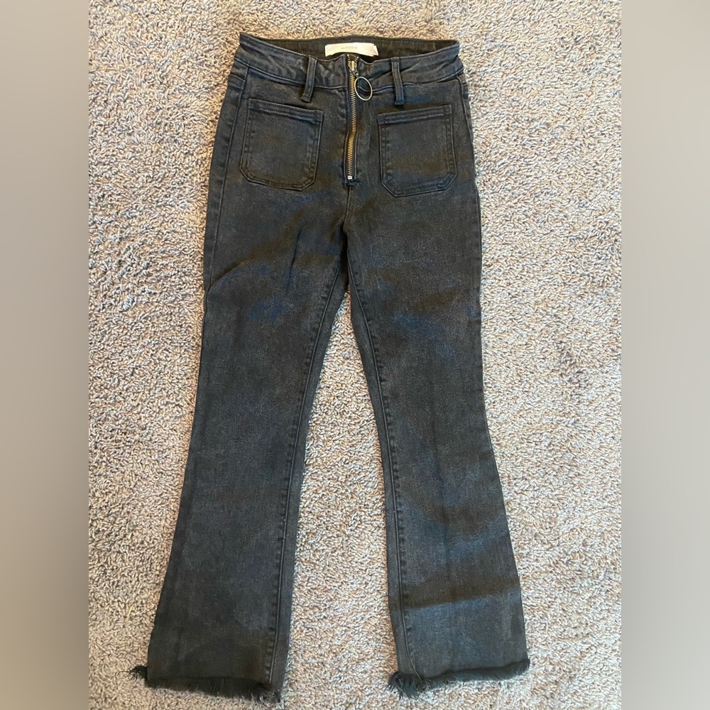 Cropped black jeans